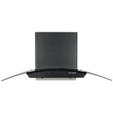 Top-rated chimney hood - HOOD ALPHA IN HC PB FL BK 90
