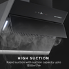 Black Tempered Glass Kitchen Chimney