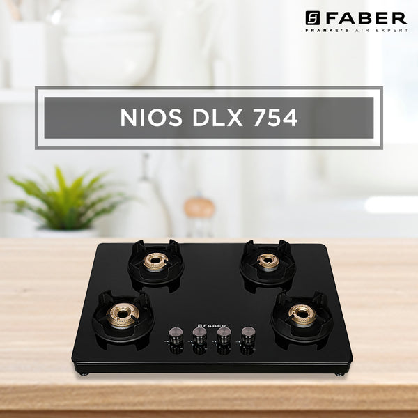 Buy NiOS DLX 754 BB BK Gas Cooktop Online Faber India Buy now at