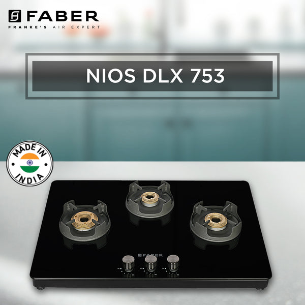 Buy Best Faber NiOS DLX 753 Brass Burner Gas Stove Online Buy now at