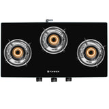 3 Burner Cooktop with Black Glass and Manual Ignition