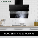 Black Glass Kitchen Chimney