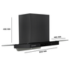 Faber Faber Hood Mercury Pro HC SC FL BK 90cm Kitchen Chimney