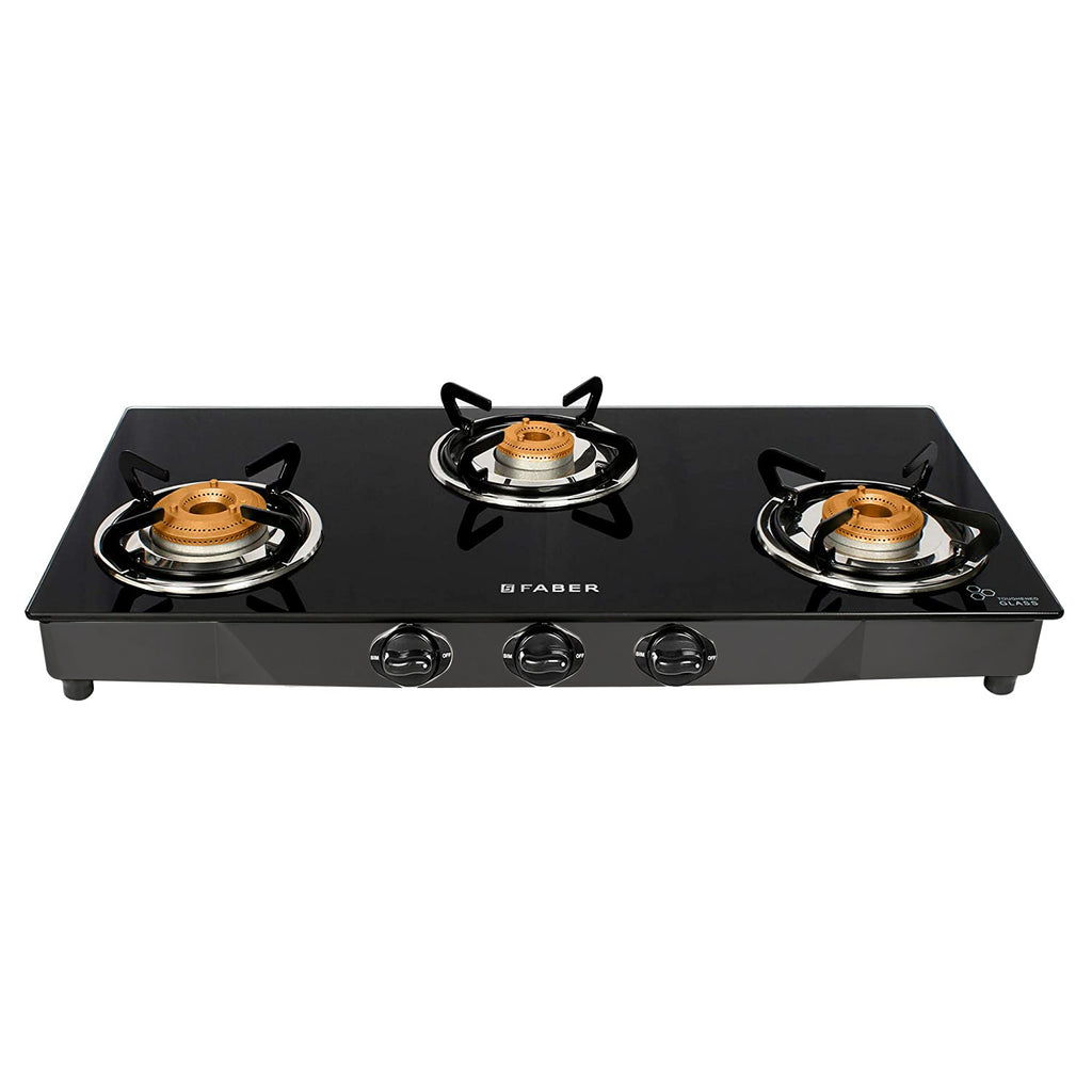 Buy JUMBO Black 3 BB Burner Hob Cooktop Faber India Online Buy now at