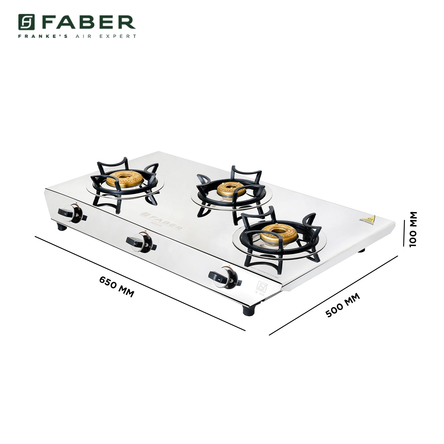 Buy Faber Hob Cooktop HILUX MAX 3 Brass Burner SS Online at Best Price Buy now at ₹ 11,050