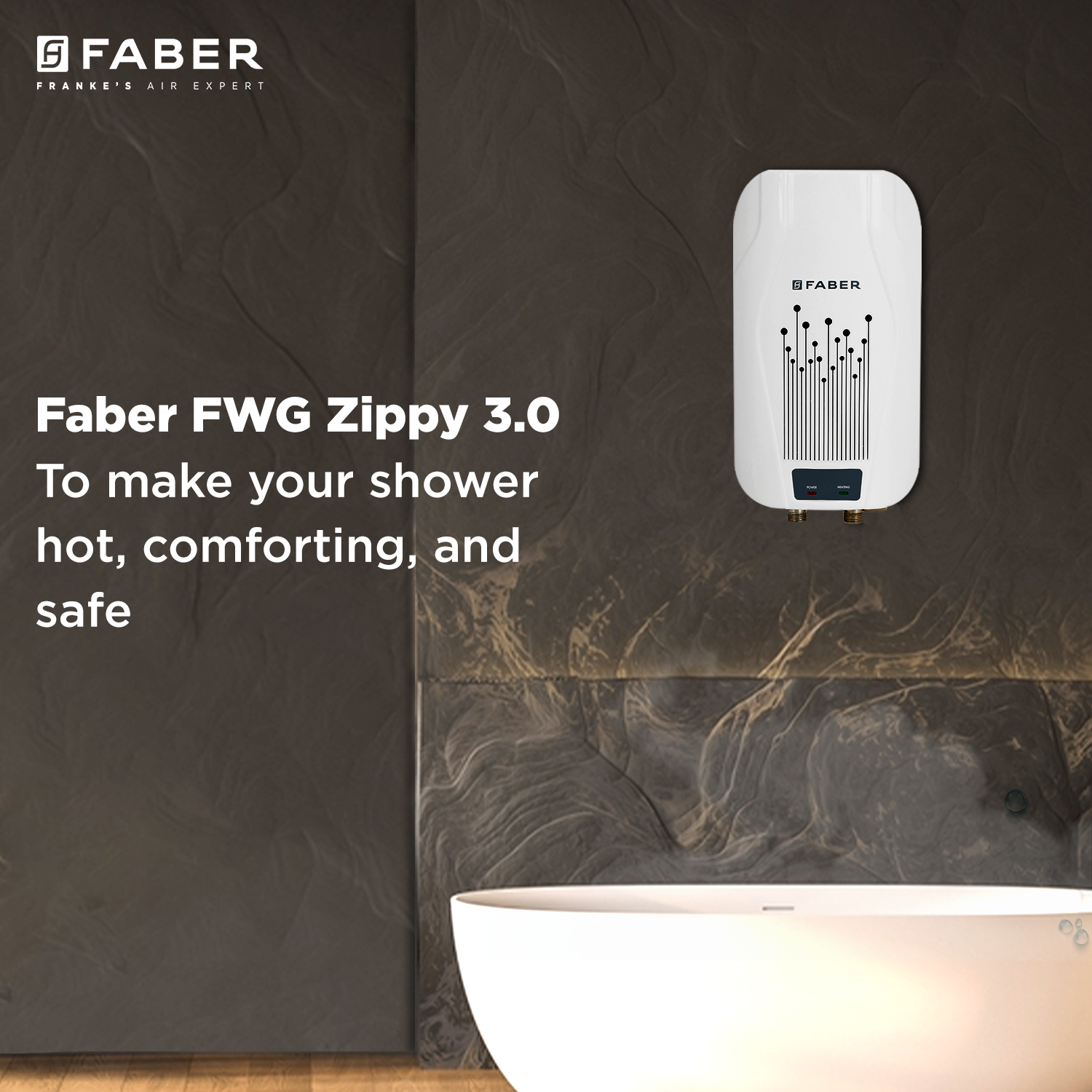 Faber FWG Zippy 3 0 Water Heater Instant Heating Energy Saving faber-fwg-zippy-3-0-water-heater-instant-heating-energy-saving