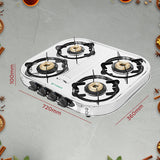 HOB COOKTOP CRYSTAL 4BB SS