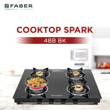 COOKTOP SPARK 4BB BK