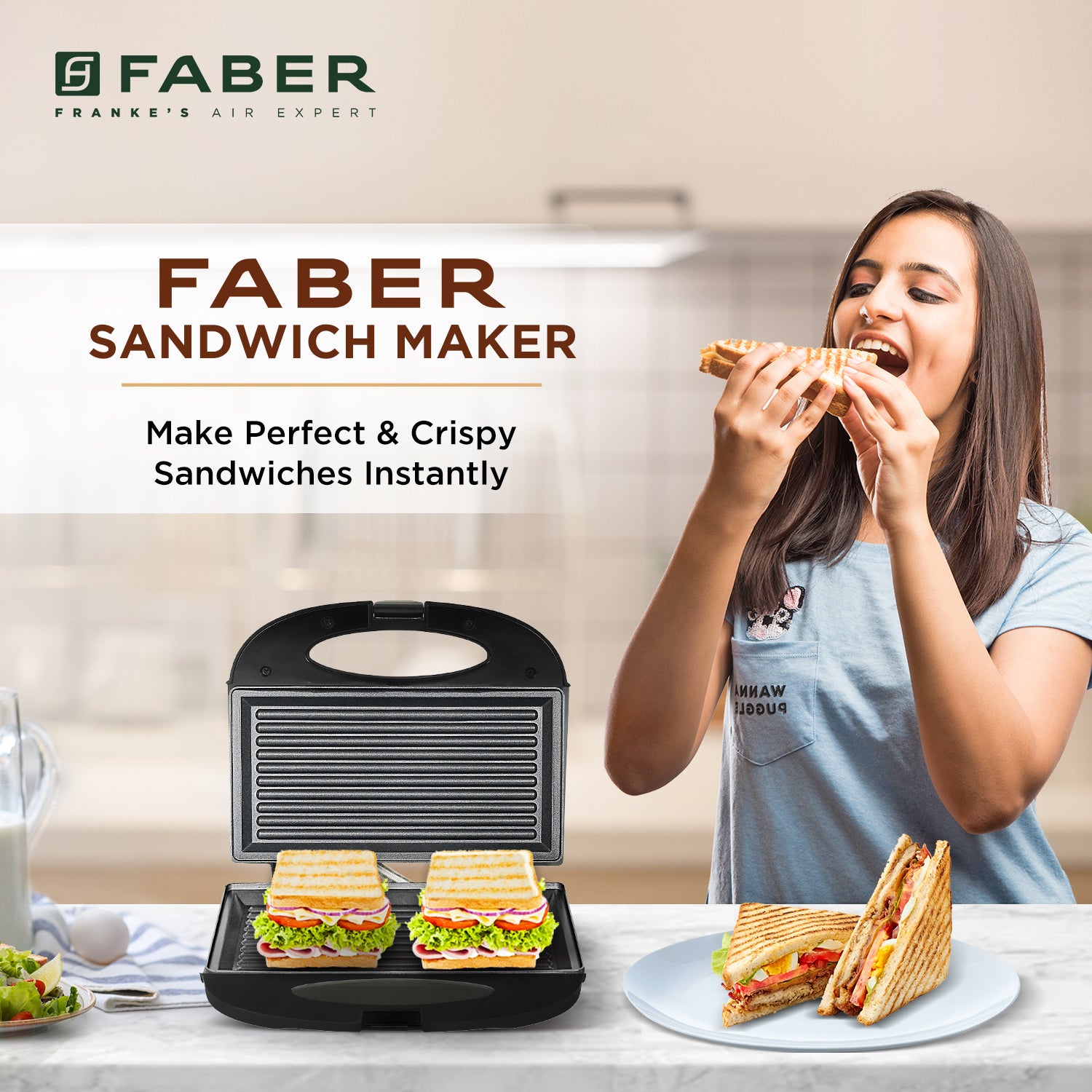 Forskelsbehandling knap diagram Buy Sandwich Toaster Grill FSTG 750 BK Toaster Online - Faber India