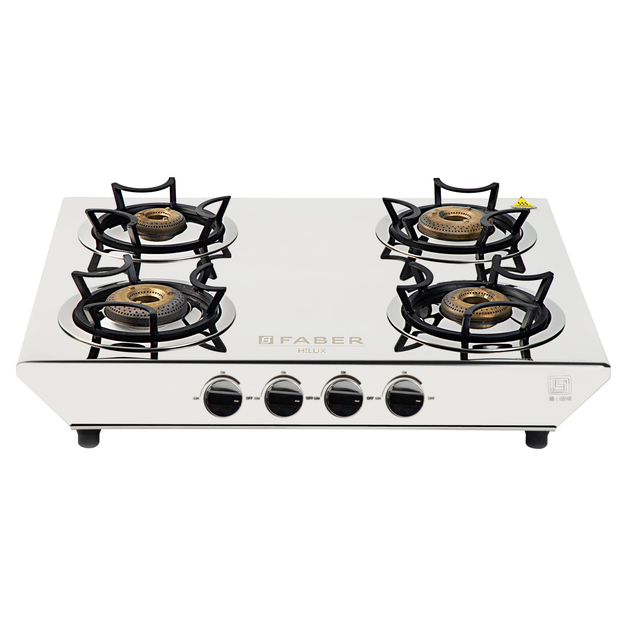 Buy HOB COOKTOP HILUX MAX 4BB SS Hobtop Online - Faber India