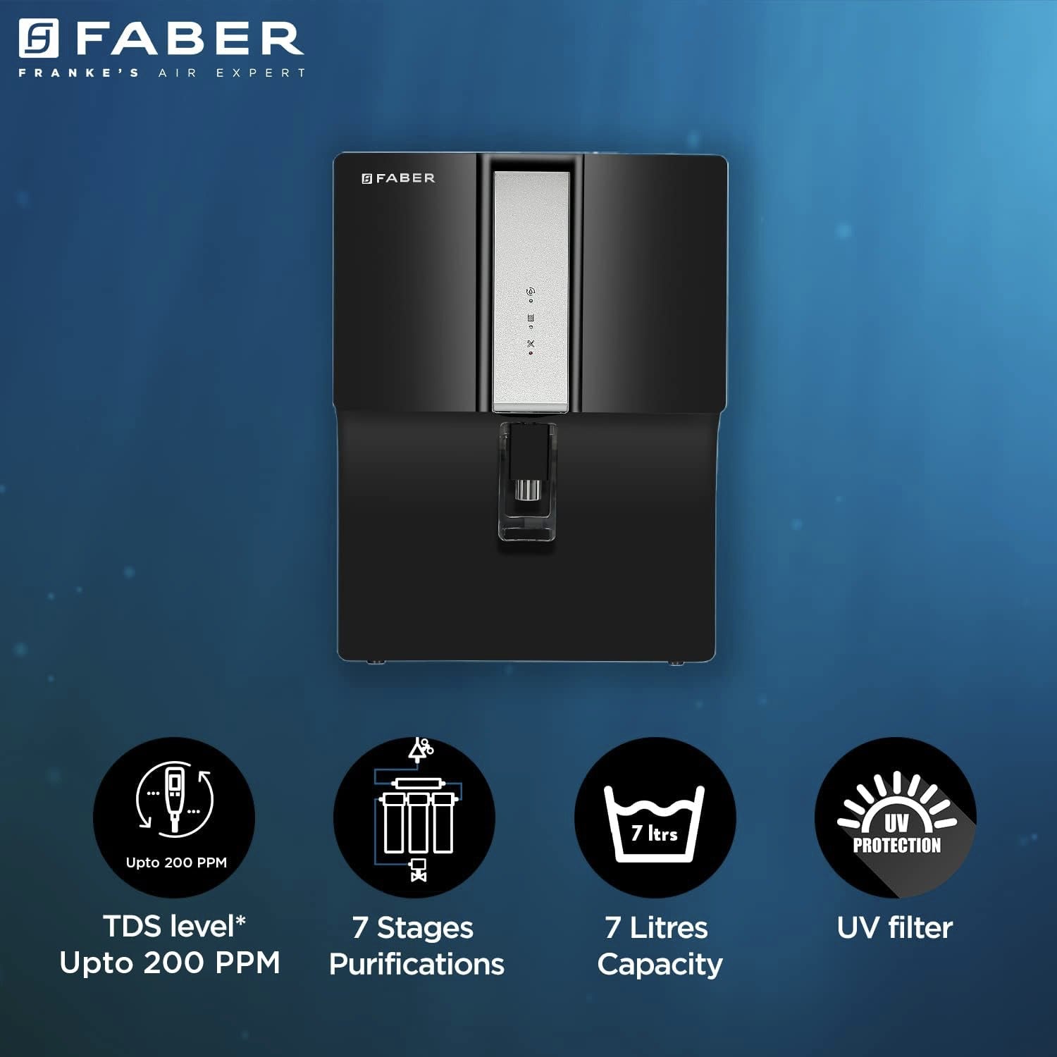 Buy Faber FWP XUV 8000 (UV+UF+Alkaline) Water Purifier Online - Buy now ...