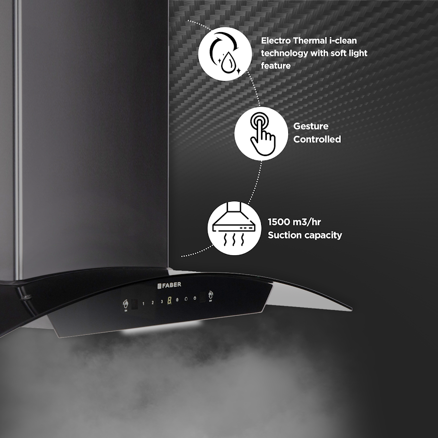 Buy PRIMUS 60cm Heat Control Kitchen Chimney (Black) - Buy now at ₹ 15,790