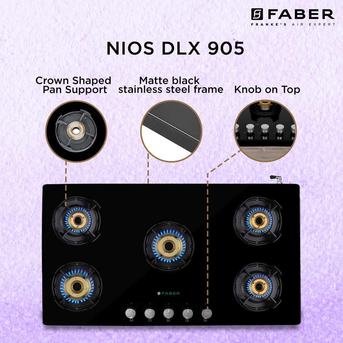 Buy NiOS DLX 905 BB BK Gas Appliance Online Faber India Buy now at