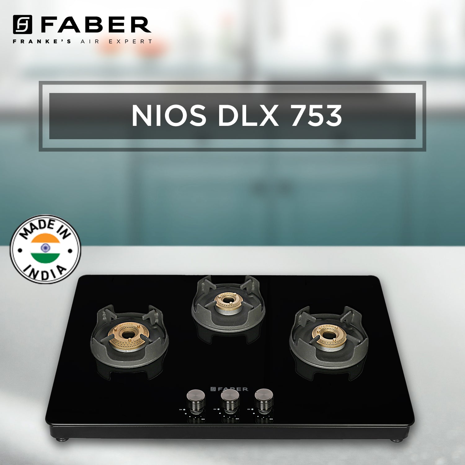 Buy Best Faber NiOS DLX 753 Brass Burner Gas Stove Online Buy now at