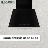 Faber HOOD OPTIMUS HC SC BK 60cm Kitchen Chimney