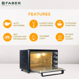 Shop Faber FOTG BK 34L (Double Glazed) Builtin Ovens Online