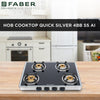 Faber India HOB COOKTOP QUICK SILVER 4BB SS AI Hobtop For Kitchen