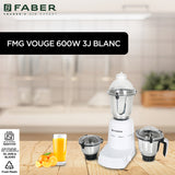 Faber India FMG VOGUE 600 W 3J BLANC Mixer grinder