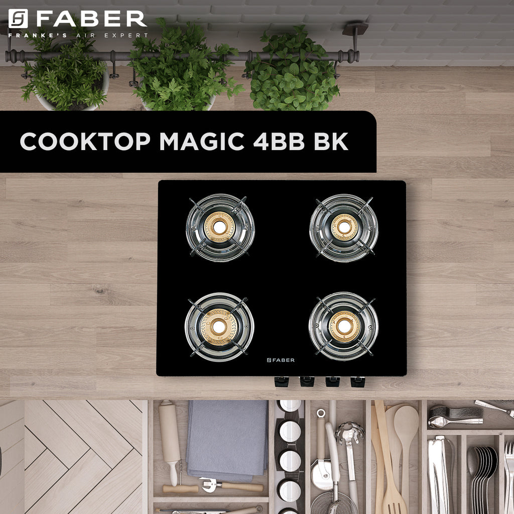 Buy HOB COOKTOP MAGIC 4BB BK Hobtop Online Faber India Buy now at