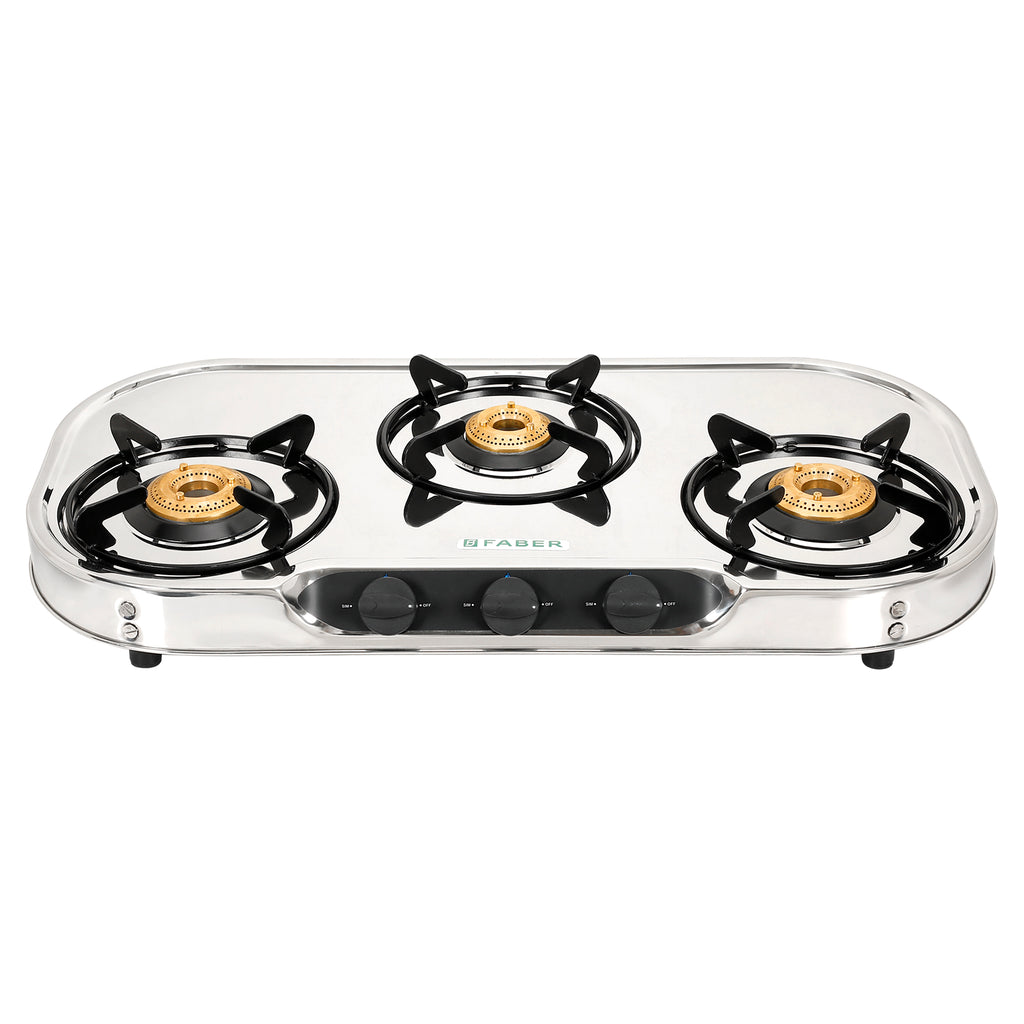 Buy HOB COOKTOP CRYSTAL 3BB SS Cooktop Online Faber India Buy now