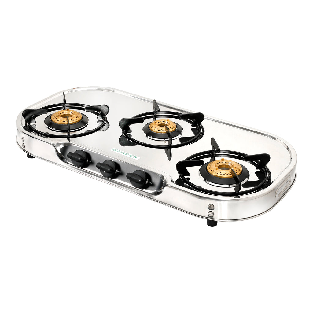 Buy HOB COOKTOP CRYSTAL 3BB SS Cooktop Online - Faber India