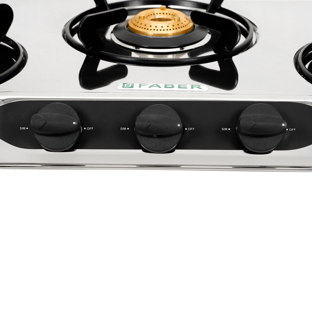 Buy HOB COOKTOP CRYSTAL 3BB SS Cooktop Online Faber India