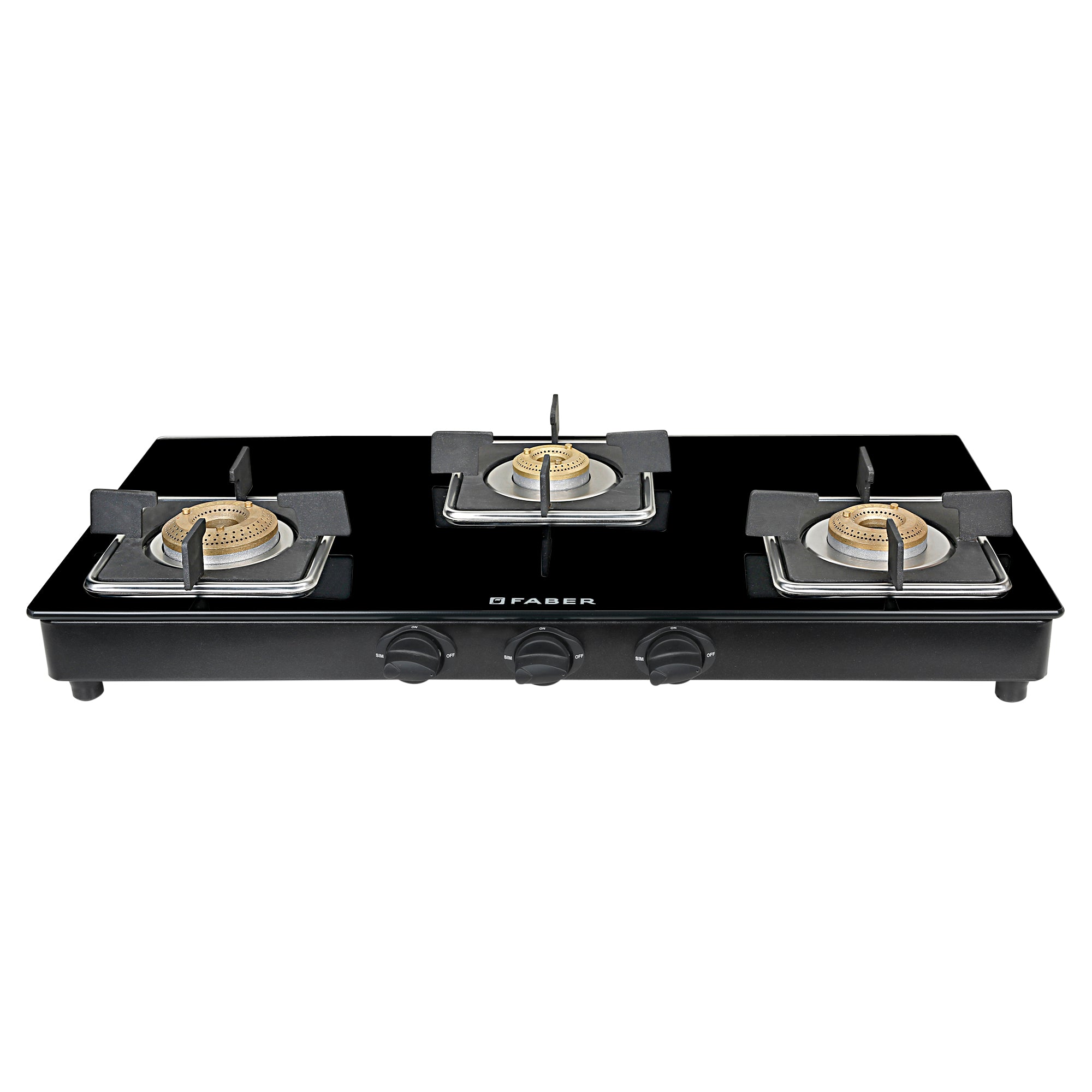 Three Burner Glass Top Stoves - Glass Cook Top Pearl Digital Gas Stove SU-3B-355  Manufacturer from New Delhi