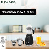 Faber India FMG CROWN 800 W 3J NERO Mixer grinder