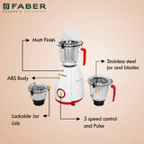 Faber India FMG CROWN 800 W 3J MYSTIC RED Mixer grinder For Kitchen